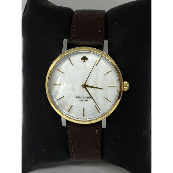 Kate Spade New York 0781 Women Brown Leather White Analog Dial Wrist Watch XX578 - Picture 3 of 12